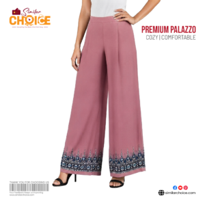 Women's Essential Premium Embroidered Palazzo – Dusty Rose